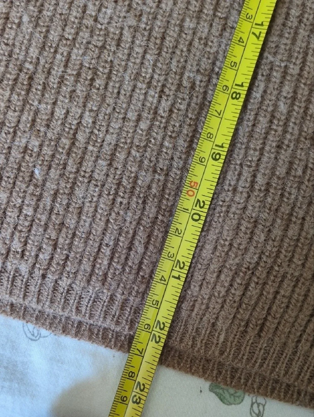 J.Crew Alpaca Merino Wool Knit Sweater Top S Camel Brown Short Sleeve